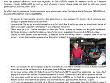Quelques actualités du club des aînés : le Club espoir