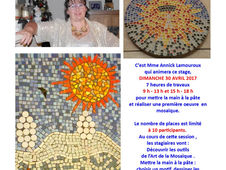 Premier Stage Mosaïque complet, voici la seconde session proposée par Mme Lamouroux au "Fical&#