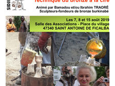 Atelier Découverte sculpture : du bronze à la cire, dans le village de St Antoine de F.