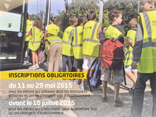 Transports scolaires, inscriptions 2015/2016
