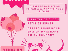 Octobre Rose à Saint Antoine de Ficalba 